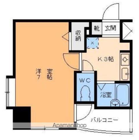 ノエル・ドゥ・フランドール(1K/5階)の間取り写真