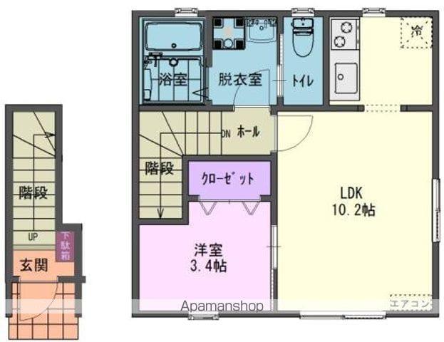 OBEN(1LDK/2階)の間取り写真