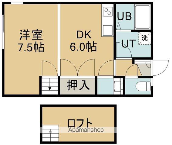 リージャストマンション山の手(1DK/1階)の間取り写真