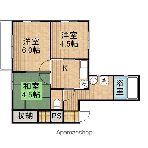 岡部マンション(3K/3階)の間取り写真