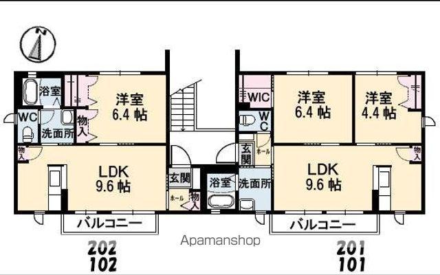 エスベランサ土器(1LDK/2階)の間取り写真