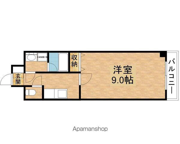 ASレジデンス大津堅田(1K/9階)の間取り写真