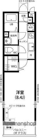 リブリ・ル・シャドール(1K/2階)の間取り写真