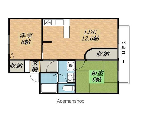 セジュール今宿(2LDK/2階)の間取り写真