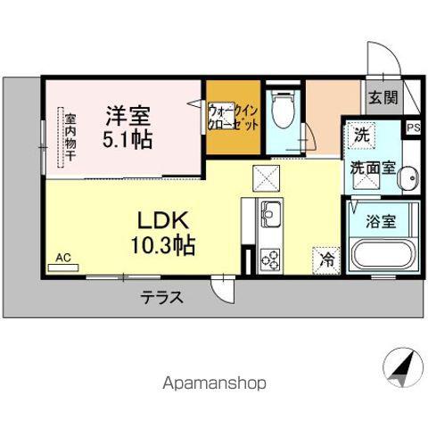 フローレンス(1LDK/1階)の間取り写真