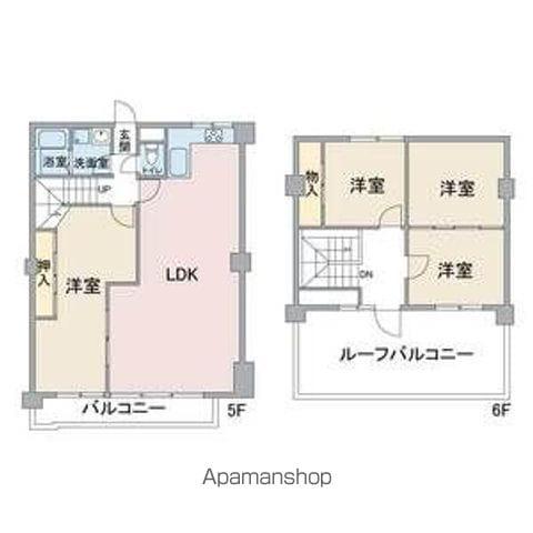 新日半田住吉ビル(4LDK/5階)の間取り写真