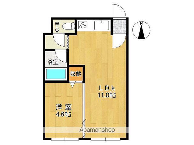 T・フラット204(1LDK/2階)の間取り写真