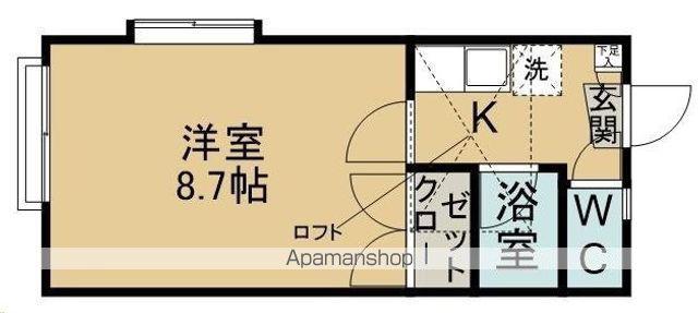 フロムUハイツ(1K/2階)の間取り写真