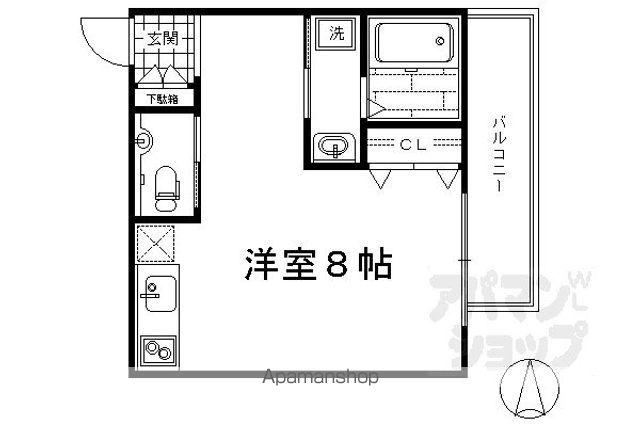 東医ビル(ワンルーム/2階)の間取り写真