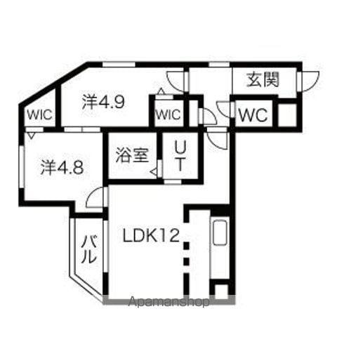 レジデンス北18条(2LDK/2階)の間取り写真