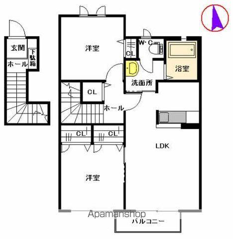 アルバ 07(2LDK/2階)の間取り写真