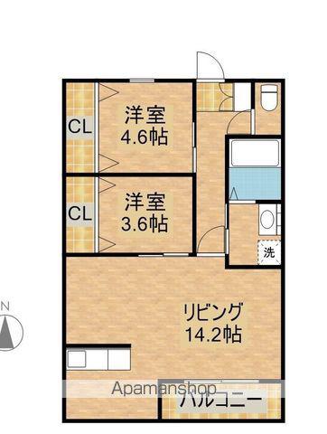 ALTE MEISTER レオ(2LDK/1階)の間取り写真