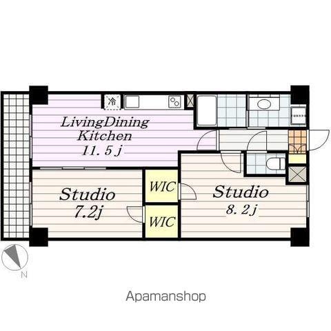 千葉ポートイースト(2LDK/9階)の間取り写真