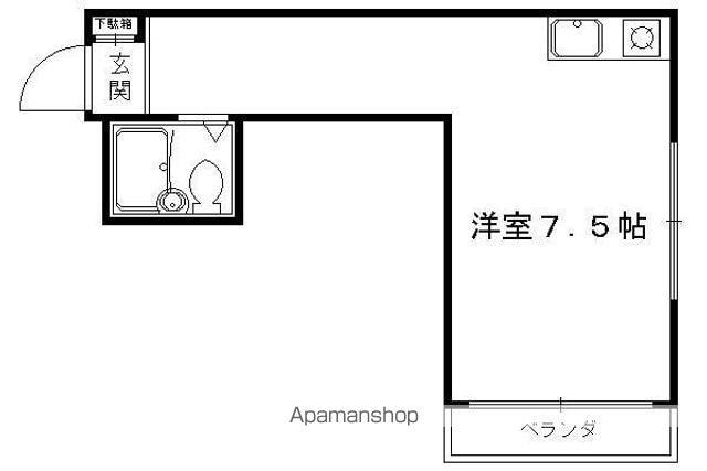 衣笠赤阪町マンション(ワンルーム/3階)の間取り写真