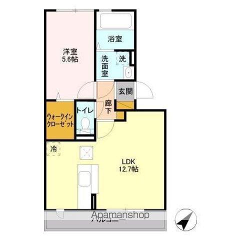 ベルハウス2(1LDK/3階)の間取り写真