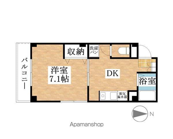 マンション385(1DK/4階)の間取り写真