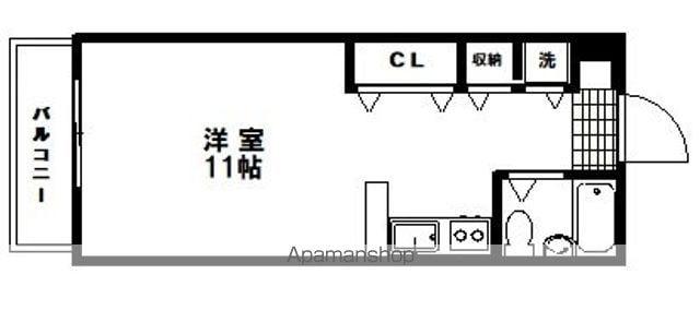 オーシャンハイツ(ワンルーム/2階)の間取り写真
