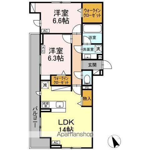 リエート(2LDK/3階)の間取り写真