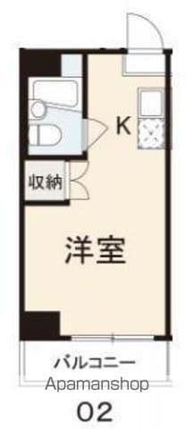 オレンジハウス(ワンルーム/8階)の間取り写真