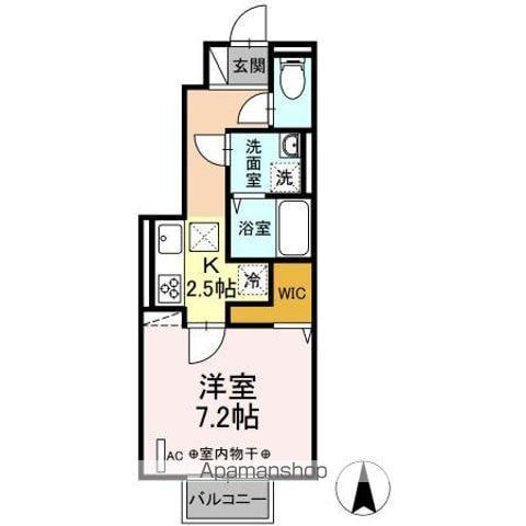 D-ROOM小倉寺 A(1K/1階)の間取り写真