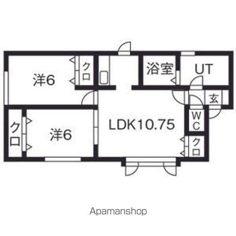 パークサイドセトルⅠ(2LDK/2階)の間取り写真