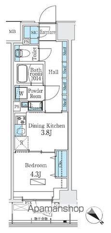 URBAN BREEZE 巣鴨(1DK/5階)の間取り写真