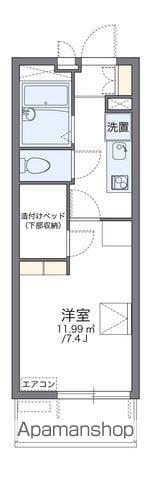 レオパレス道明町(1K/1階)の間取り写真