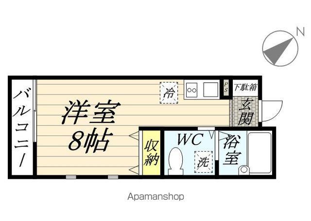 ウィンズ上永谷C棟(ワンルーム/2階)の間取り写真