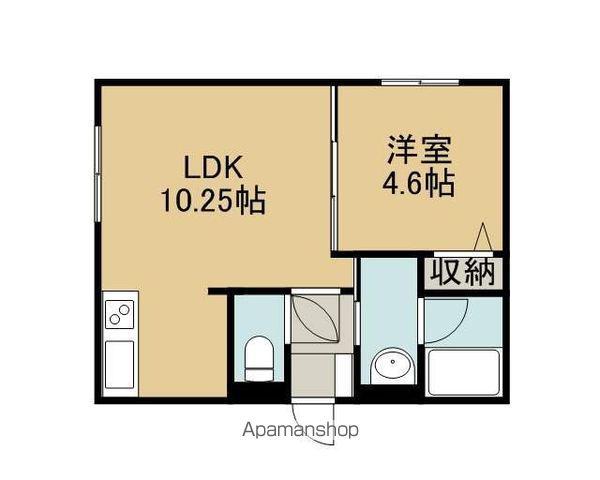 FELIAS富士(1LDK/3階)の間取り写真