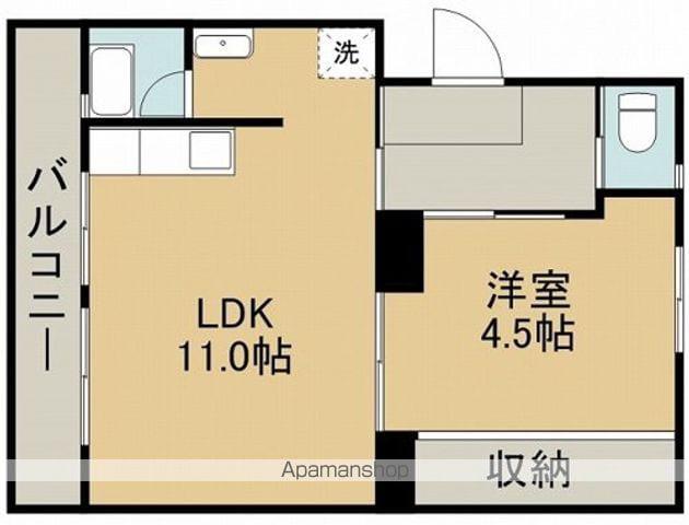 ファーストプレイス合志1号棟(1LDK/2階)の間取り写真