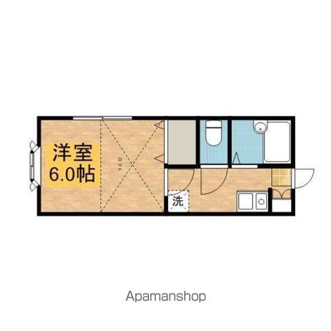 シャルムエコーA(1K/2階)の間取り写真