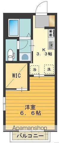 テラス明日香(1K/2階)の間取り写真