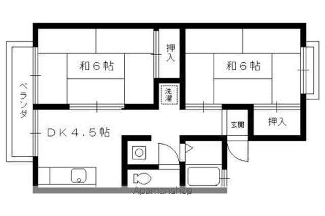 セジュール藤(2DK/1階)の間取り写真