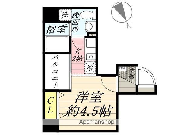 バージュアル横濱鶴見Ⅱ(ワンルーム/7階)の間取り写真