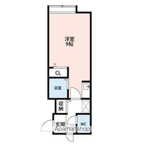 ファーロックコートK18(1K/4階)の間取り写真