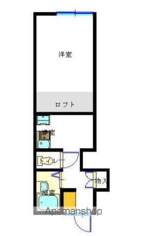 ベルエア港南(1K/2階)の間取り写真