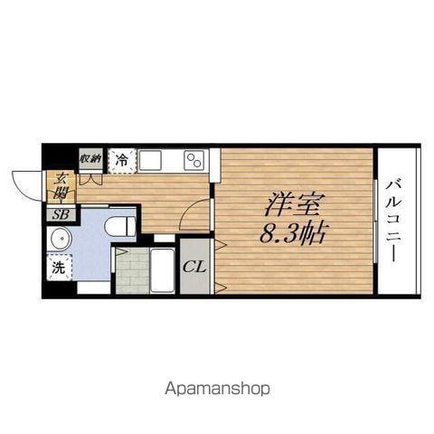 ドライバウムESAKA(1K/3階)の間取り写真