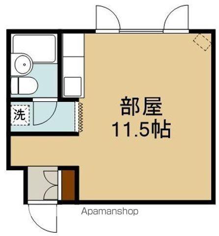 レジデンスピース(ワンルーム/1階)の間取り写真