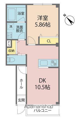 カサ・ミラ(1LDK/1階)の間取り写真