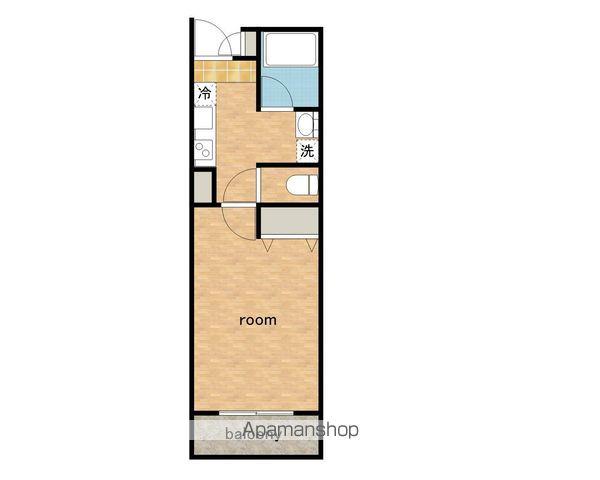 ブライト日根野Ⅱ(1K/5階)の間取り写真