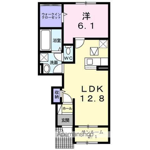 スペランツァⅡ(1LDK/1階)の間取り写真