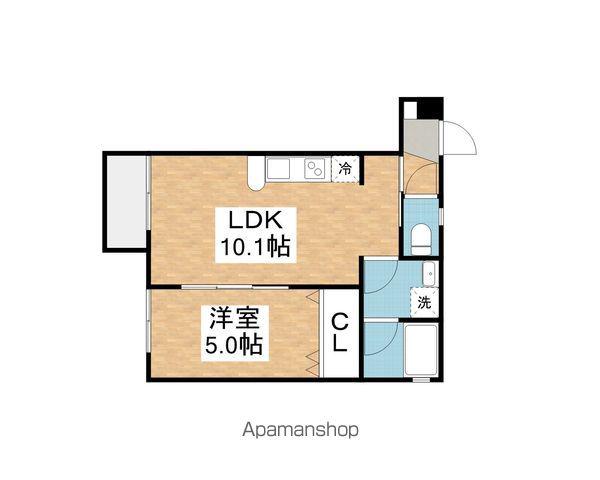 HARUKAZ鶴舞公園(1LDK/3階)の間取り写真