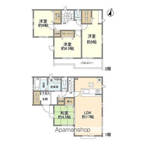西武鉄道新宿線 本川越駅 バス乗車時間:37分 落合橋バス停で下車 徒歩6分 2階建 築3年(4LDK)の間取り写真