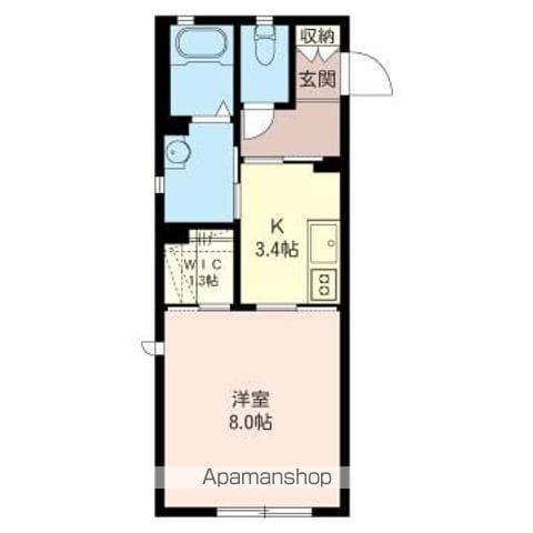 メゾンシルク(1K/1階)の間取り写真