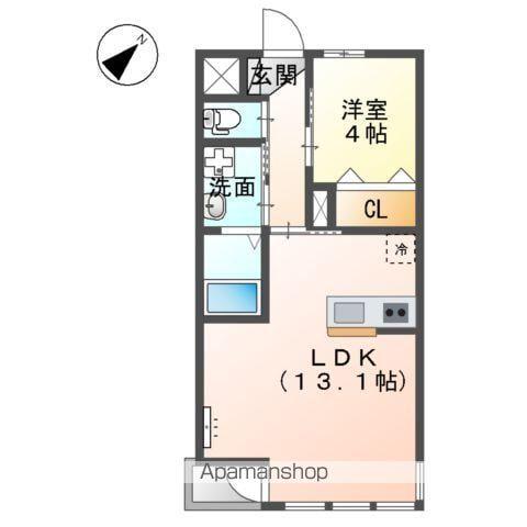 EN GUREN(1LDK/2階)の間取り写真