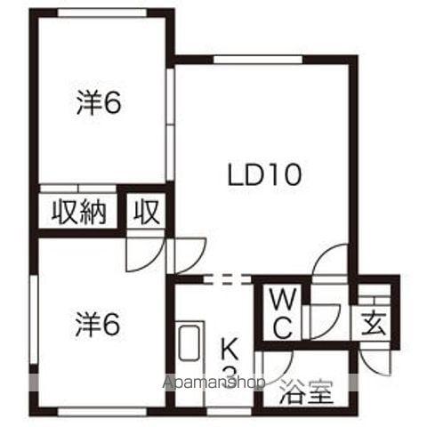 パープルマルコA(2LDK/2階)の間取り写真