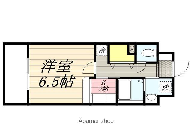 サニーサイドアップ(1K/6階)の間取り写真