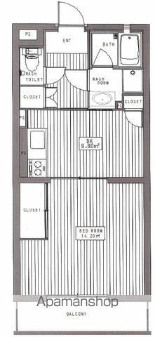 リッツ・東静岡(1DK/5階)の間取り写真