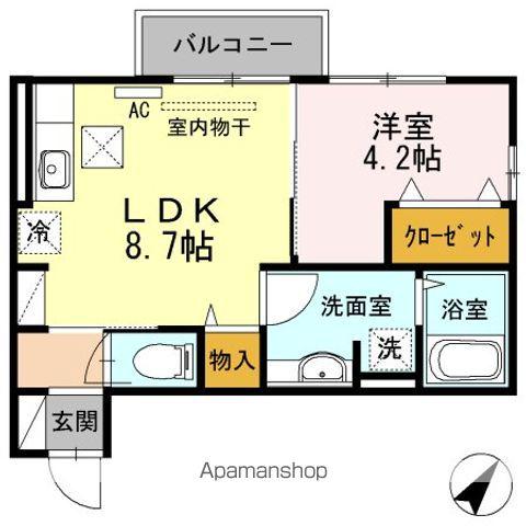 セジュール合川南 A棟(1LDK/1階)の間取り写真