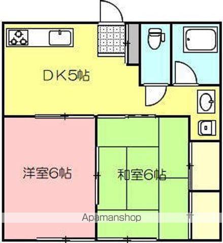 ピースレジデンス(2DK/2階)の間取り写真